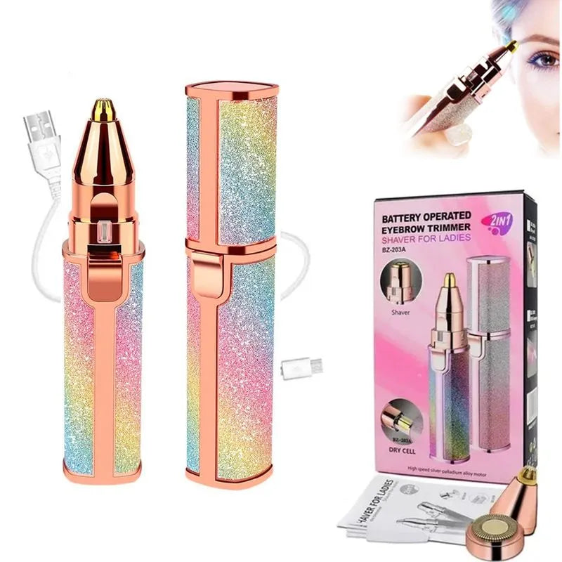 Eyebrow Glow_ Depilador facial y cejas recargable_ 2en 1